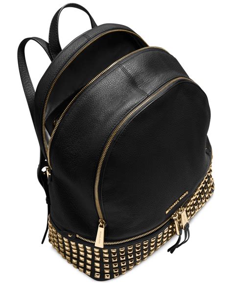 michael kors black and gold backpack|michael kors small backpacks.